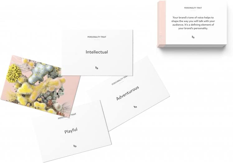 כרטיסי מילים של Karalyte רעיון | 12 כרטיסי ארכיטיפ מותג | 39 טון כרטיסי קול | 40 כרטיסי אישיות מותג